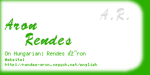 aron rendes business card